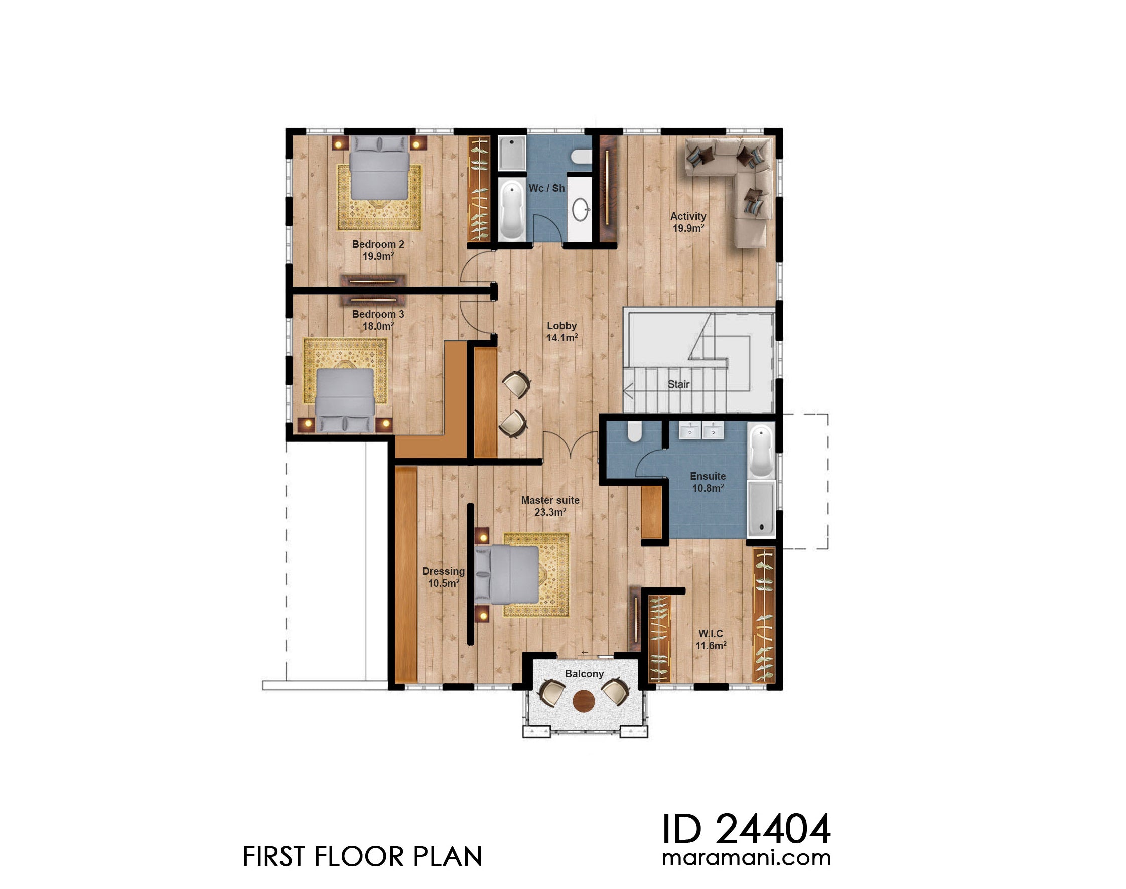 4 Bedroom Modern House Plan - ID 24404