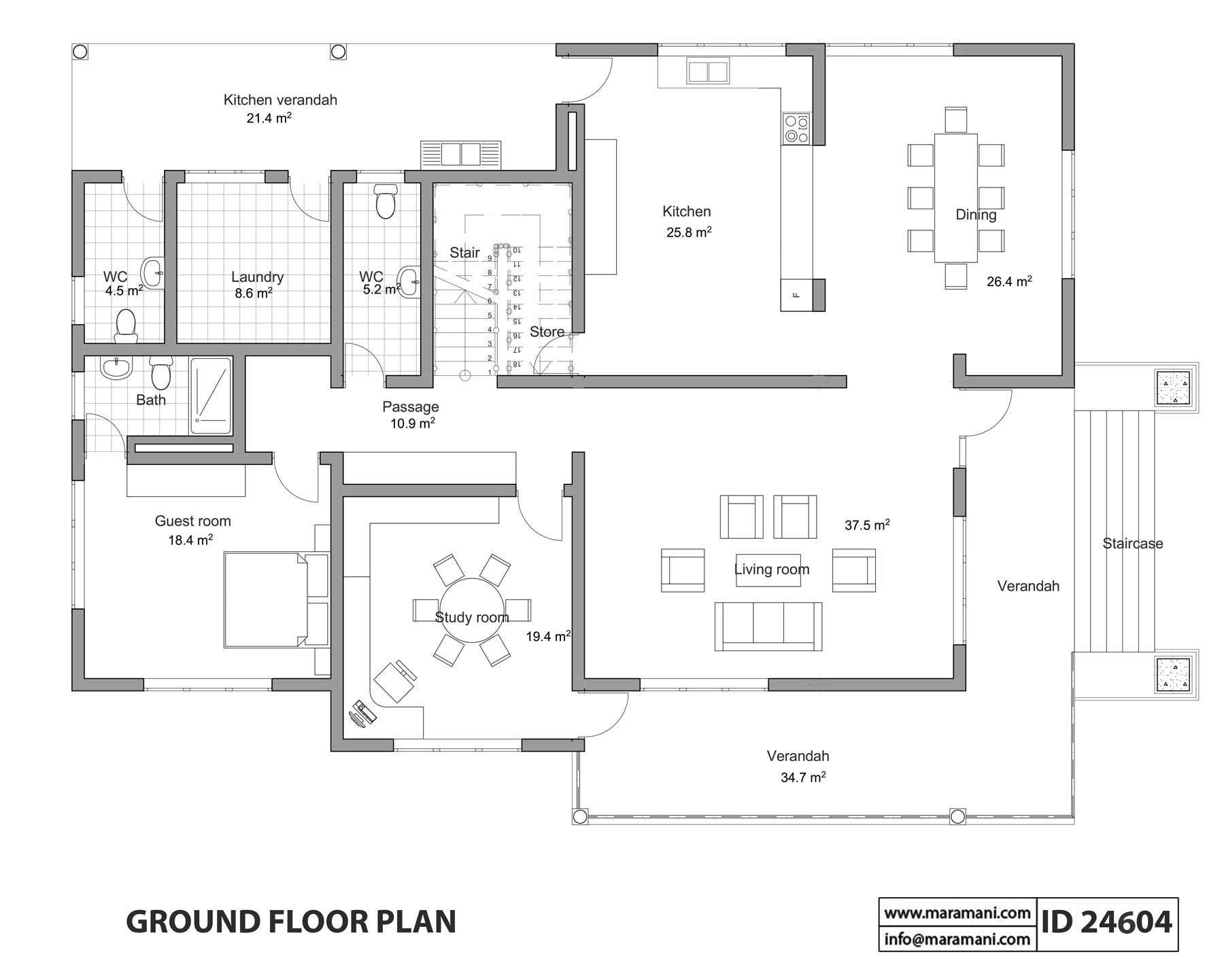 4 Bedroom House Plan - ID 24604