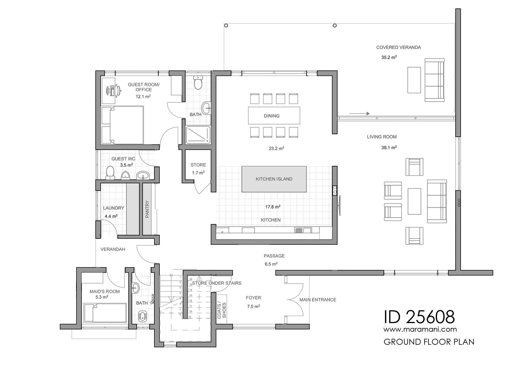 Timber clad 5 bedroom contemporary house - ID 25608