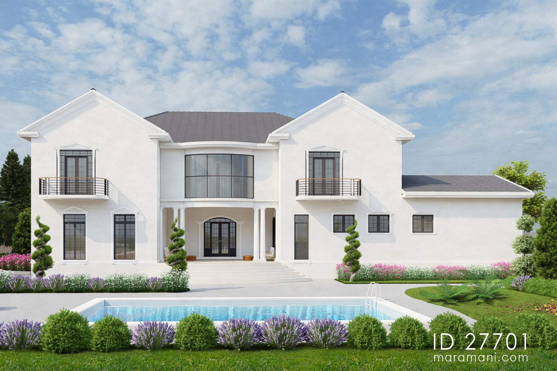 Modern 7 bedroom classical house - ID 27701