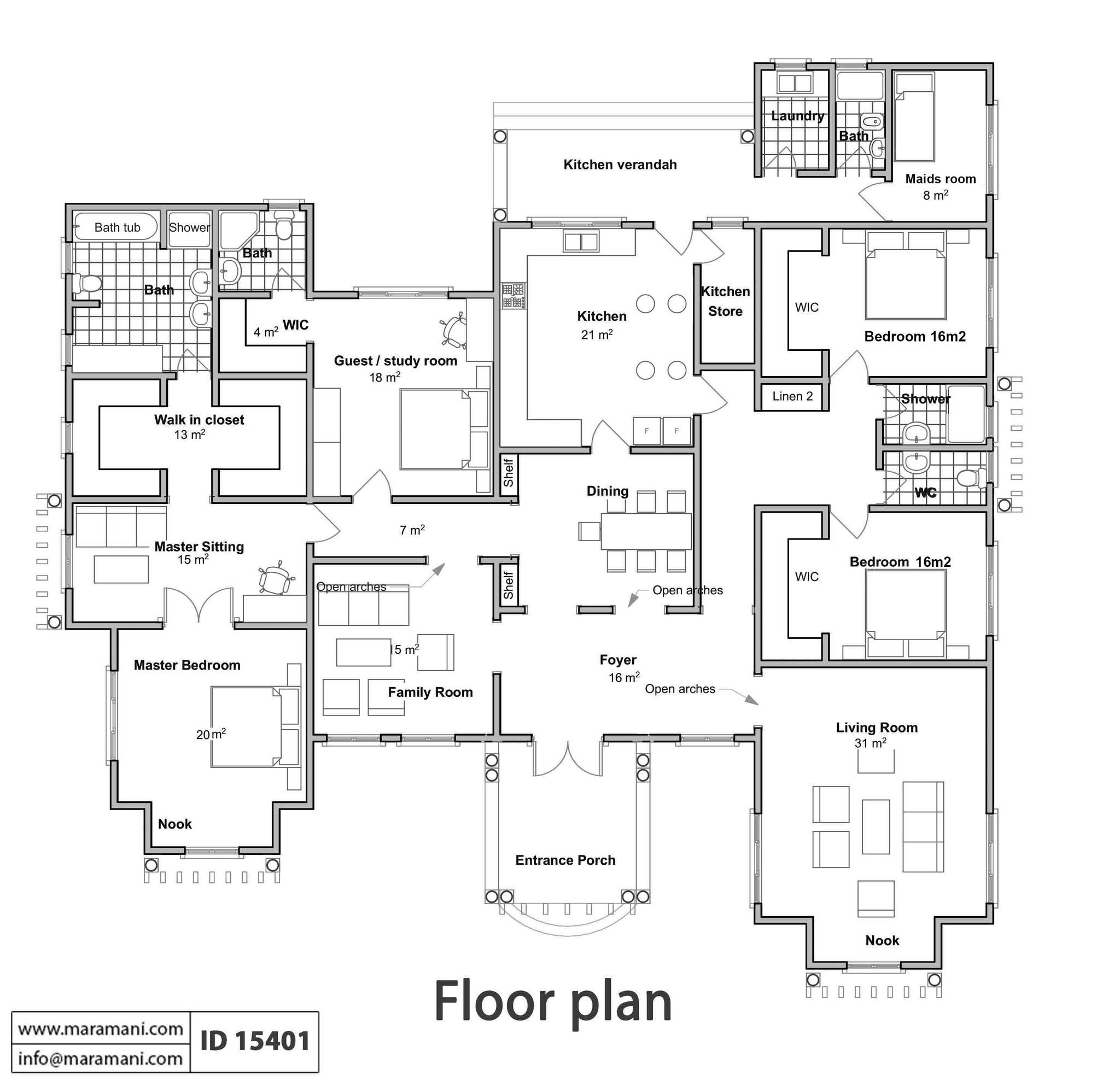 5 Bedroom House Plan - ID 15401