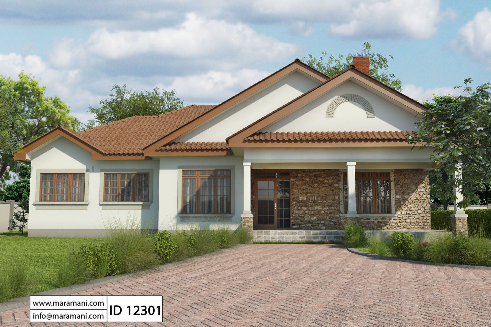 Simple 2 Bedroom House Plan - ID 12301 - House Designs by Maramani