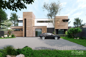 Timber clad 5 bedroom contemporary house - ID 25608